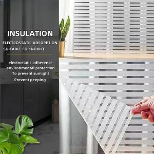 수평 스트라이프 유리창 필름 프라이버시 반투명 불투명 스티커, 주방 사무실 및 기타 장면에 적합