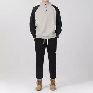 천진반 남친 캐주얼 데일리룩 트레이닝복 긴팔세트 하이 봄가을 세트 트레이닝 루즈핏 폴라 상의 러닝 KUK3