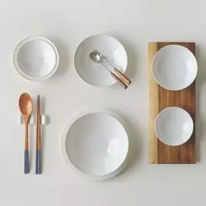 도자기 원형 찬기 앞접시 반찬 그릇 4p세트