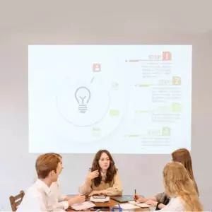 월드판다 가정용 빔프로젝터 붙이는스크린 벽지 고화질 화이트 보드 침실 거실 120x2m