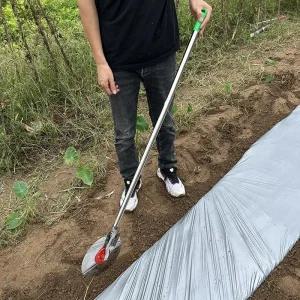 수동 지주형 농업 비닐 멀칭 압착기 피복 작업 지면