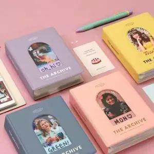 [문구] 포토카드 보관용 사진첩 2단 바인더 미니 포토북 정리함