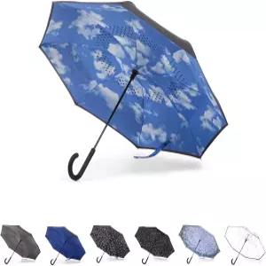 방수 보호 기능이 있는 토츠 오토 리버스 클로즈 방풍 스틱 인브렐라