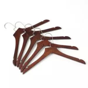 [생활] 월넛 미끄럼방지 원목 정장 옷걸이 5P 세트