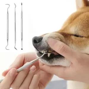 [반려] 강아지셀프치석제거 강아지 셀프스케일링 3종세트 치석제거기 고양이 소형견칫솔