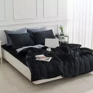 자취생이불 빌리 극세사 이불베개세트 Q 겨울 리버서블 침구세트