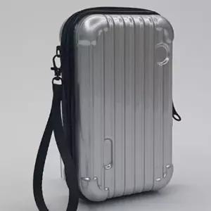 [룽스]미니캐리어파우치 소지품 휴대가방 실버