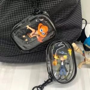 [룽스]PVC 솜인형 파우치 사각 솜인형파우치 블랙