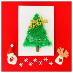 미술교구- 스트링아트 반짝이 크리스마스트리 만들기 4인 개별패키지