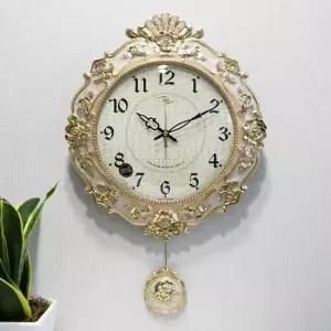 무소음 장미 사랑 금도금 주물 추벽시계 HCP-284G