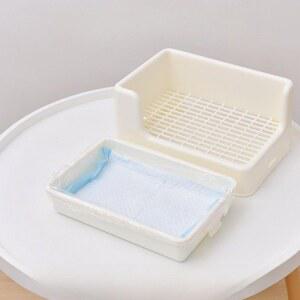 토끼 기니피그 친칠라 화장실 주택 라이스 보드 배변 제품 다이 기니피그화장실 분할 건초통