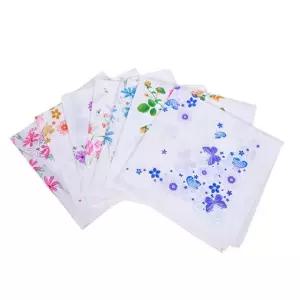 (영화)순면 정사각형 이중 가제나염 손수건 여성장갑 스타킹 여성내의