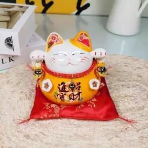 [문구] 식당 금전운 저금통 오렌지 도자기 개업 선물 행운