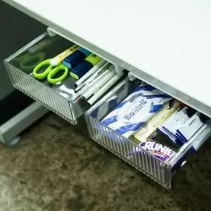 [문구] 붙이는 투명 히든 책상서랍 중형 OWJ51212