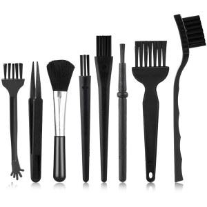 미니 키보드 청소 브러시 키트 먼지 브리스틀이 있는 및 PP 8개 방지 손잡이와 브러시 키보드 청소 전자 브러시 컴퓨터 공간용 키보드 정전기 청소 나일론 작은