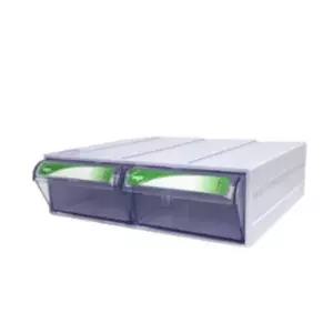 [생활] 2칸서랍 다용도 몸체화이트 서랍투명 멀티수납함