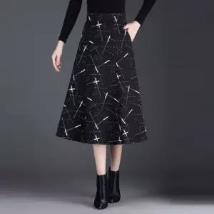 여친 스커트 롱 가을 데일리 쉬폰 A라인 플리츠 커버 SPO마켓3