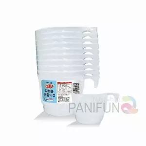 [하프클럽/브이와이]페트컵 플라스틱물컵 투명손잡이컵 1호 10개