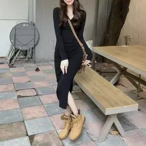 [에이치플러스몰]캐주얼 후드 포켓 집앞 패션 원피스 T N 여자원피스 데일리옷