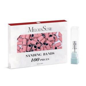 멜로디수지 100개 네일 드릴 비트 샌딩 밴드 180개 아크릴 젤 매니큐어 및 페디큐어용 파인 그릿 파일