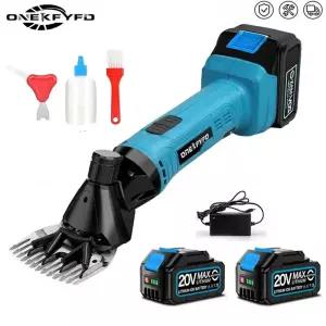 전동가위 전지가위 무선 전기 양모 가위 반려동물 클리퍼 기계 염소 말 털 마키타 18V 배터리용 양 전단 6