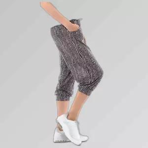 여자 아이스쿨바지 여름바지 배기 스트라이프