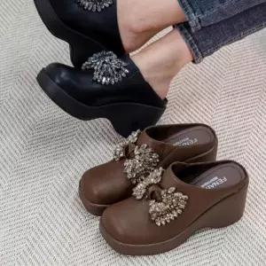 [아트박스]/옷자락 여자 봄 가을 시즌 키높이 플랫폼 뮬