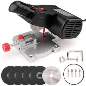 금속 절단, 화살촉, 목공예, 취미 미니어처 모형 제작, 소형 전기 테이블 톱 도구, 223/5.56 황동, 최대 1/2인치 높이 x 너비의 절단용 Sbestily 미니 마이터 컷오프