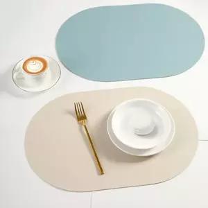 컬러 가죽 논슬립 식탁 매트