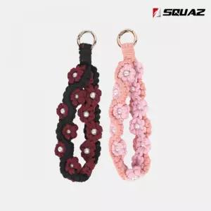 핸드폰 스트랩 꽃 진주 키링 연결필름증정 SJNA035