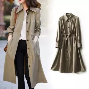 GWM0156 소재 베이직 가벼운 디자인 코트 여자 셔츠형 간절기 겨울코트 예쁜코트 여자코