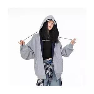 남성 댄디 집업 가디건 빈티지 배색 후드 가을 트레이닝 카디건 커플 캐주얼 스포M3