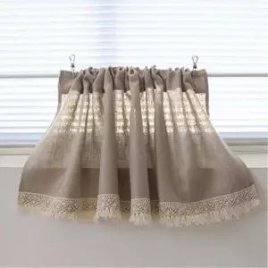 [마이모노샵][마이모노샵] 선반 책장 가리개 커텐 베이지 린넨 테슬 바란스커튼 (17307144)