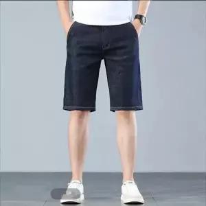 남성 바지 데님 빈티지 스판 롤업 반바지 진청 워싱 5부 SPO마켓1