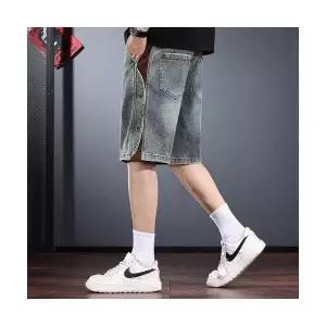 남자 데님 반바지 스트레이트 캐주얼 빈티지 5부 바지 SPO마켓1