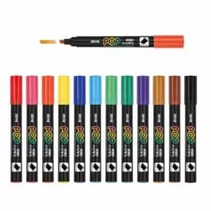 [문구] 선명한 색상 유성매직 12색 싸인펜 필기구 꾸미기 펜