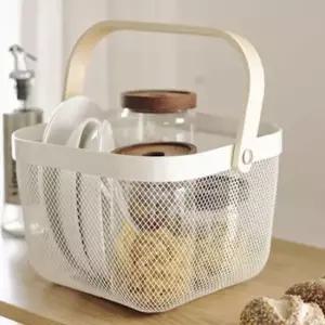 [생활] 감성 피크닉 목욕탕 수납 철제 손잡이 바구니