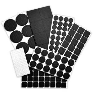 148피스 블랙 논슬립 가구 패드 의자 보호 접착 u2013 긁힘 내구성 및 패드 테이블 소음 자체 바닥용 및 감소 펠트 손상으로부터