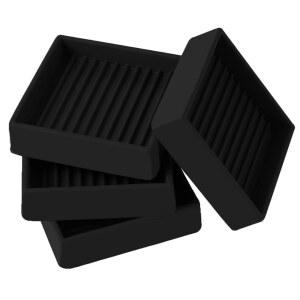 2x2 사각 고무 가구 캐스터 - 가구 침대 컵 있는 바닥 미끄럼 손잡이가 보호 보호대 모든 방지 바닥 패드