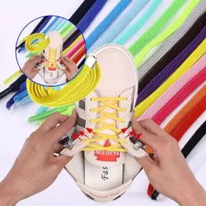 쌍문상회 편리한 매듭 없는 컬러풀 신발끈 클립 고정 운동화끈