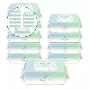 쌍문상회 실용적인 블루나 스무딩 물티슈 72매 1박스 10입 대용량