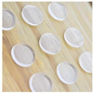 LINOUPOWER510 매우 부드러운 투명 유리 두께 점 고무 패드 비접착 미끄럼 스페이서 범퍼 20개 상단 테이블 방지 3mm.