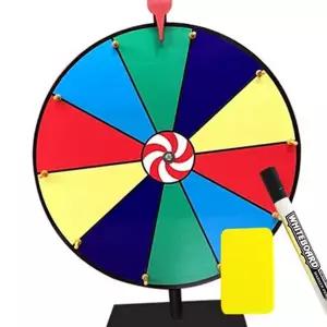추첨용 룰렛 테이블용 파티용 가정용 룰렛 게임판 뽑기 다채색 받침대 학습용 회전 철제 원형
