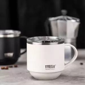 스테인리스 보온컵 캠핑 낚시 등산 휴대용 커피잔 뚜껑 포함