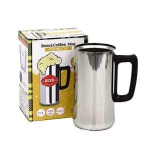 [하프클럽/브이와이]스텐 이중진공 스텐머그 손잡이 맥주잔 630ml