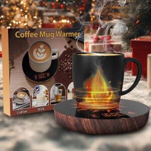 자동 차단 기능이 있는 책상용 커피 머그잔 워머, 3 온도 & 1-12 시간 타이머가 컵 워머(생일 선물)