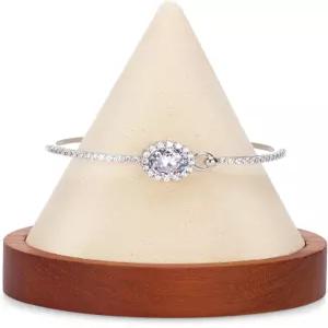 원목 받침대가 있는 원뿔형 팔찌 뱅글 시계 홀더 판매자 전시 무역 박람회 소매점(구 레이스)