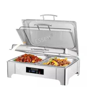 차핑디쉬 터치 단일 정사각 푸드워머 전기 보온기 온도 가열 식기 업소용