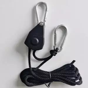 높이 조절 로프 다용도 행잉 알루미늄 도르래 로프 간편 고정 물품 카라비너 작업용 텐트 캠핑 전등 화분