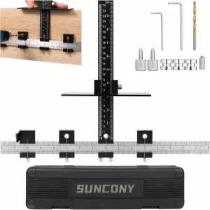 캐비닛 하드웨어 지그 도어 및 서랍 손잡이 설치가 조절 가능한 알루미늄 합금 풀 템플릿 당김용 드릴